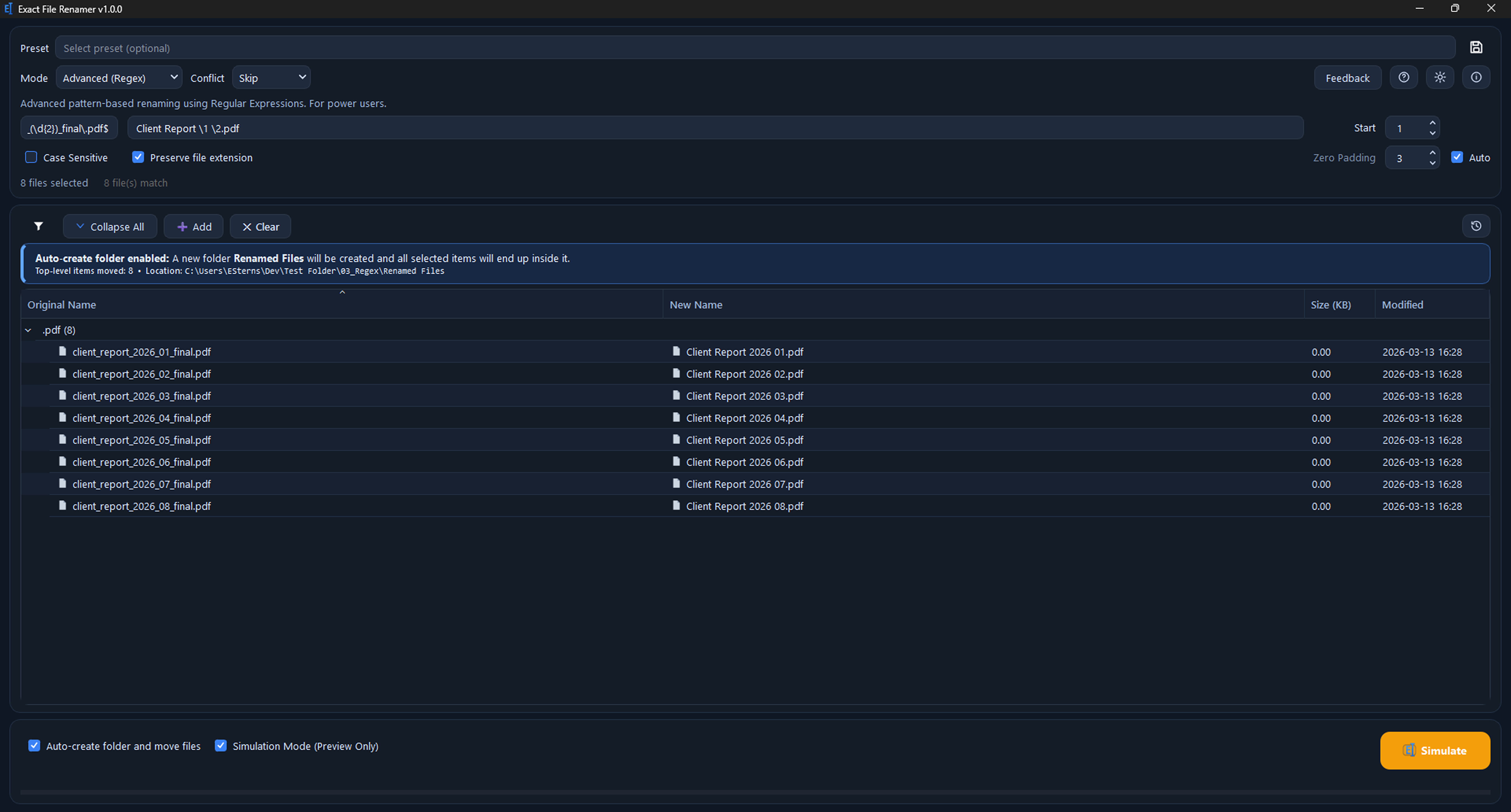 Exact File Renamer screenshot 4
