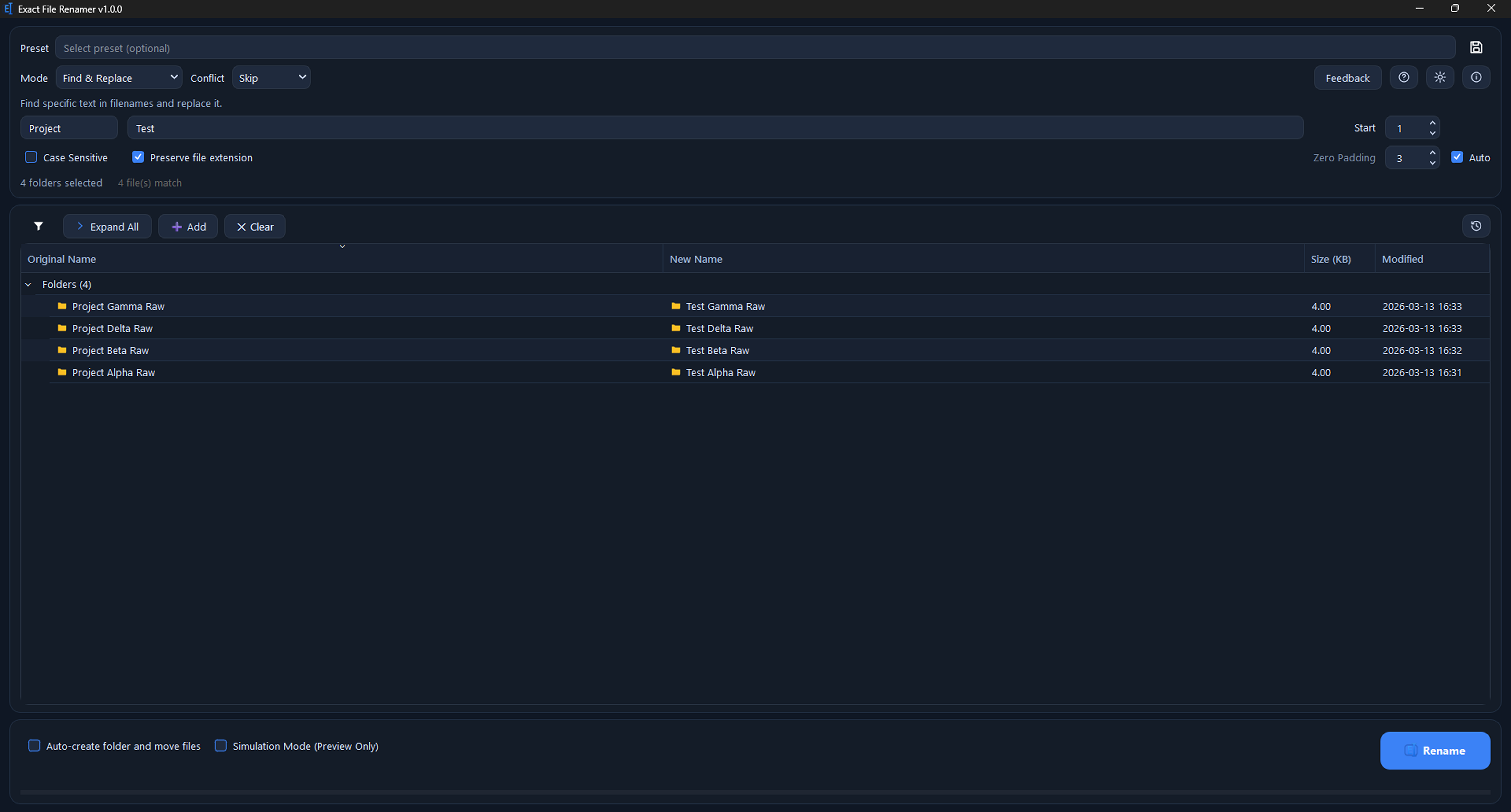 Exact File Renamer screenshot 6